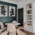 dining corner with bookshelves